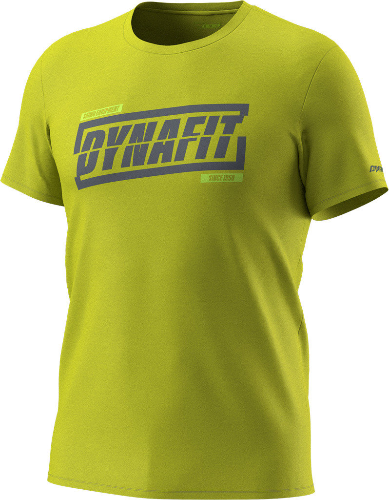 Triko Dynafit Graphic Cotton S/S TEE golden lime/tabloid Barva: limetková, Velikost: M