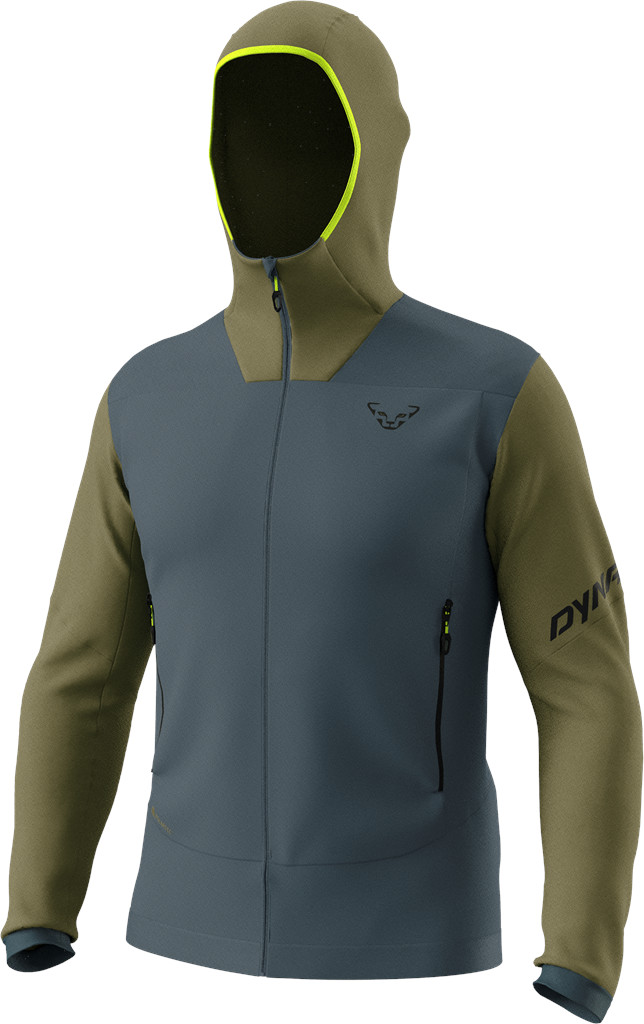 Mikina Dynafit Tigard PTC Hooded military green Barva: šedá / zelená, Velikost: L
