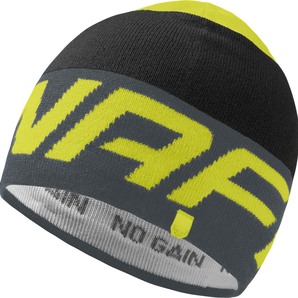Čepice Dynafit Radical Beanie cinder Barva: černá / šedá / limetková, Velikost: UNI