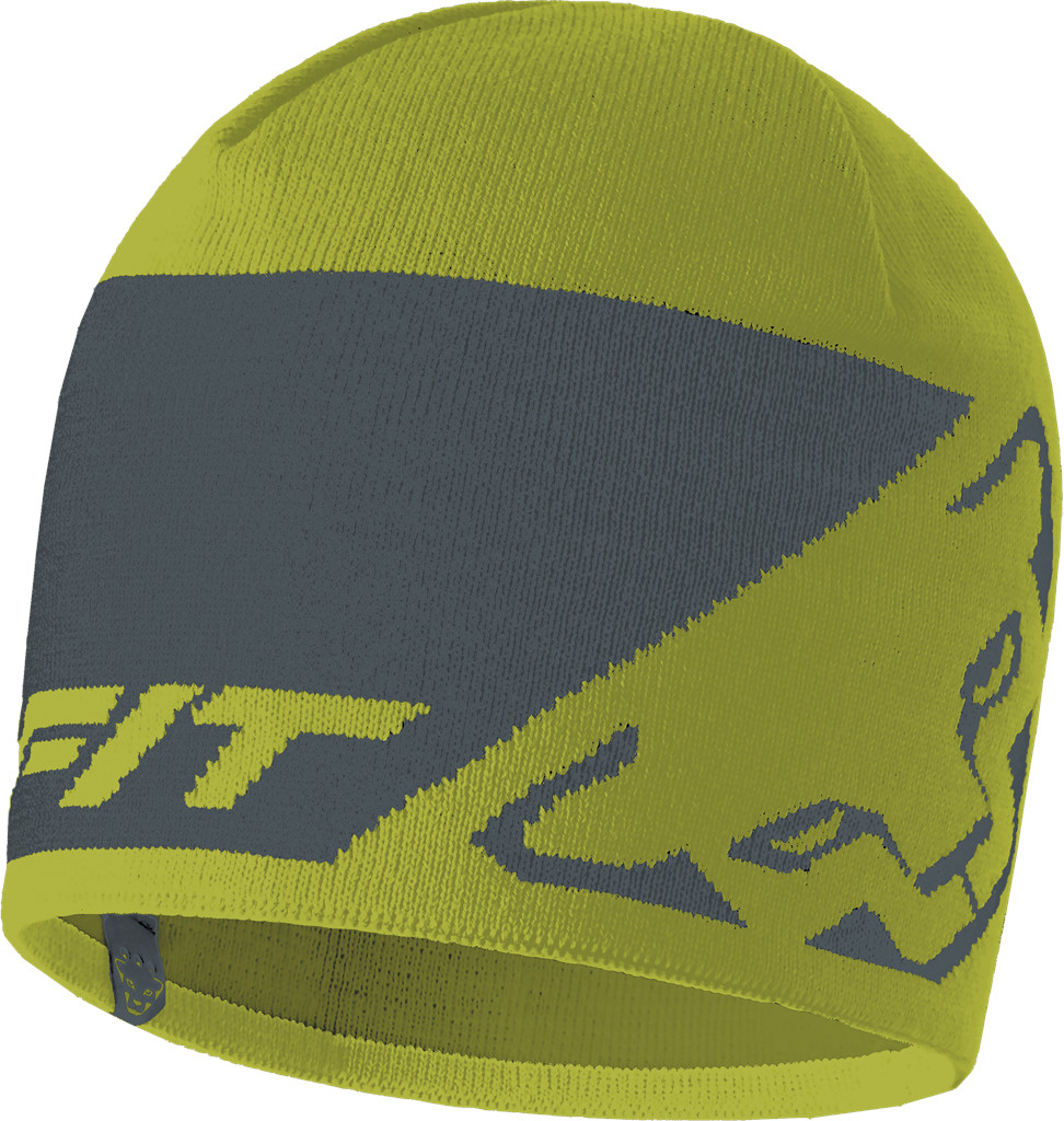Čepice Dynafit Leopard Logo Beanie golden lime Barva: limetková / šedá, Velikost: UNI