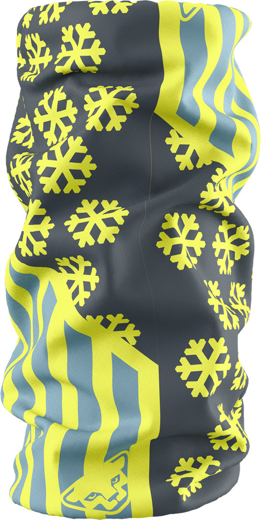 Nákrčník Dynafit Graphic Neck Gaiter smoke blue Barva: modrá / limetková, Velikost: UNI