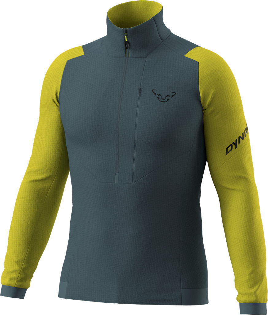 Mikina Dynafit Blacklight Thermal 1/2 Zip golden lime Barva: šedá / limetková, Velikost: XXL