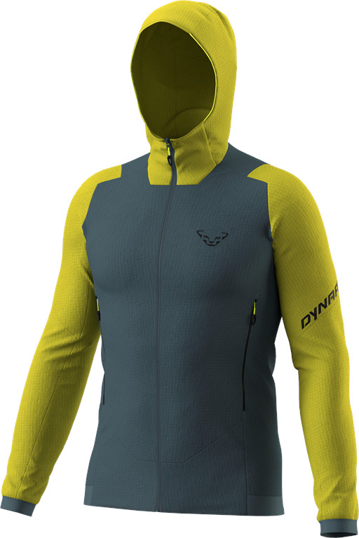 Mikina Dynafit Blacklight Thermal Hooded golden lime Barva: šedá / limetková, Velikost: M