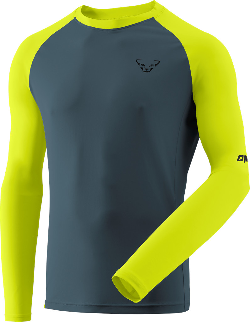 Tričko s dlouhým rukávem Dynafit Alpine Pro ultra yellow Barva: šedá / limetková, Velikost: S