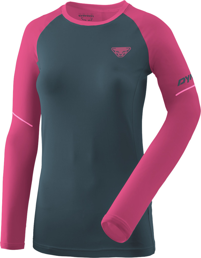 Tričko s dlouhým rukávem Dynafit ALPINE PRO W magenta Barva: šedá / růžová, Velikost: L
