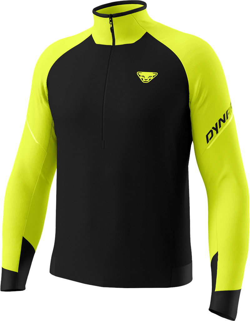 Mikina Dynafit Alpine Longsleeve 1/2 Zip ultra yellow Barva: černá / žlutá, Velikost: XXL