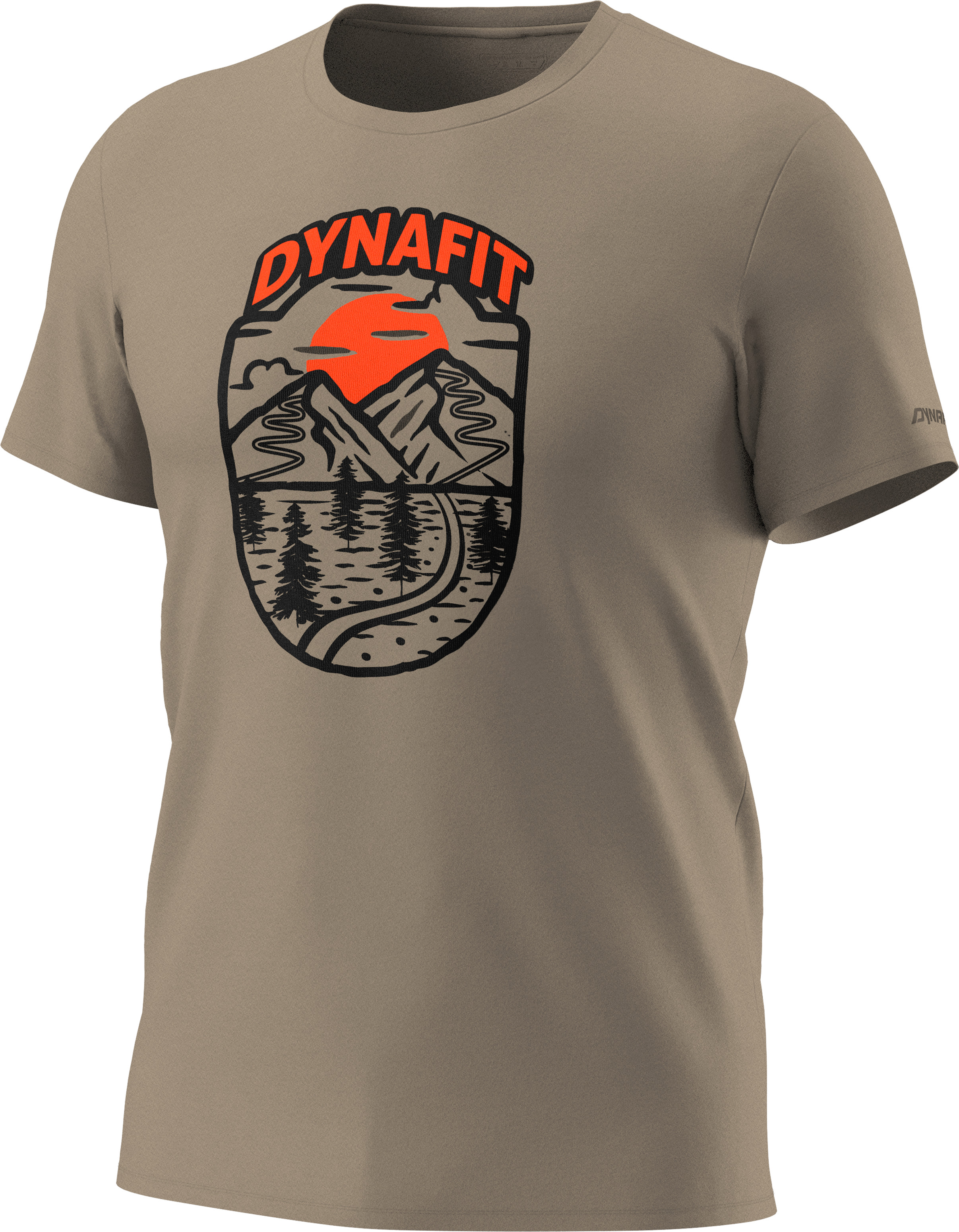 Triko Dynafit Graphic Cotton S/S TEE fallen rock/horizon Barva: khaki, Velikost: M