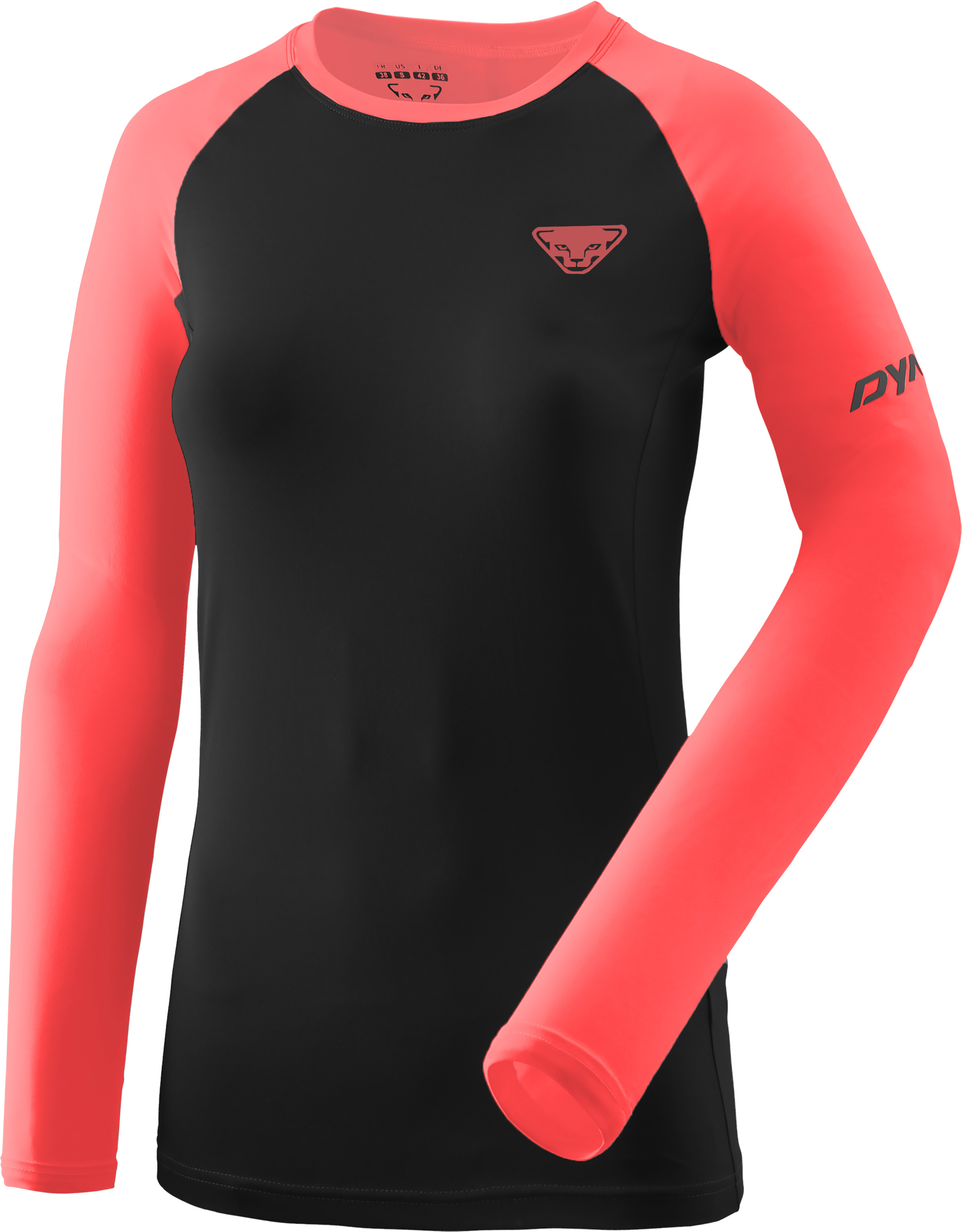 Tričko s dlouhým rukávem Dynafit ALPINE PRO W ultra coral Barva: černá / korálová, Velikost: XS
