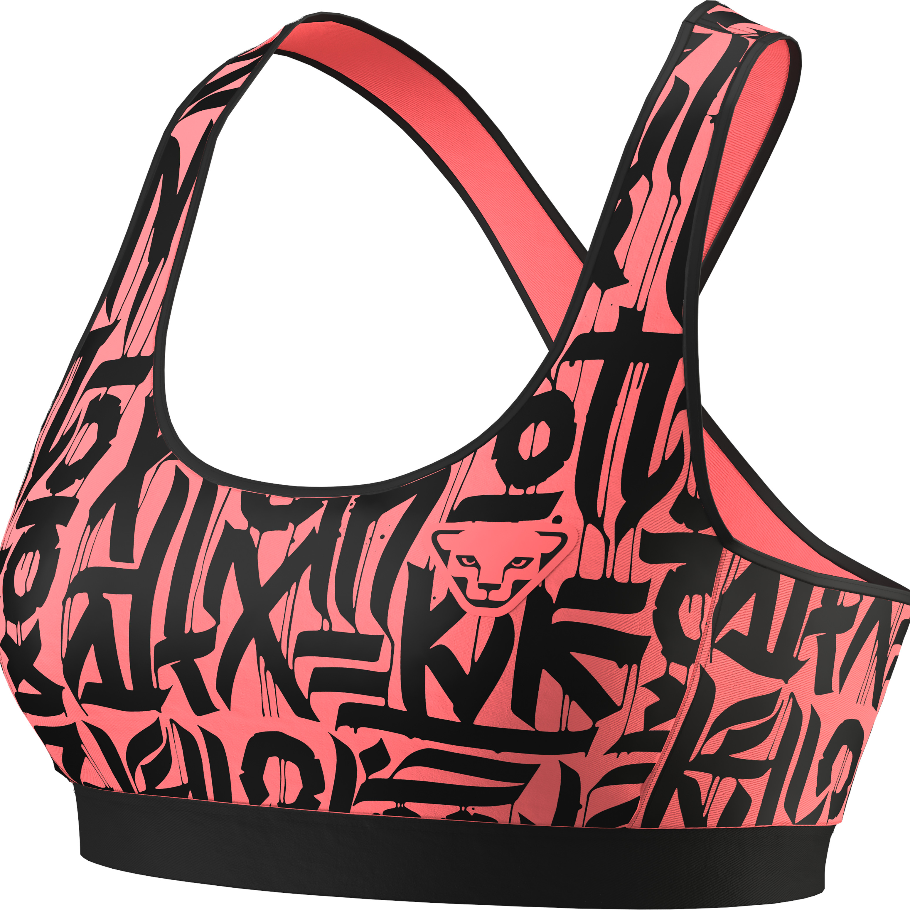 Podprsenka Dynafit Alpine Graphic Bra W ultra coral Barva: korálová / černá, Velikost: XL