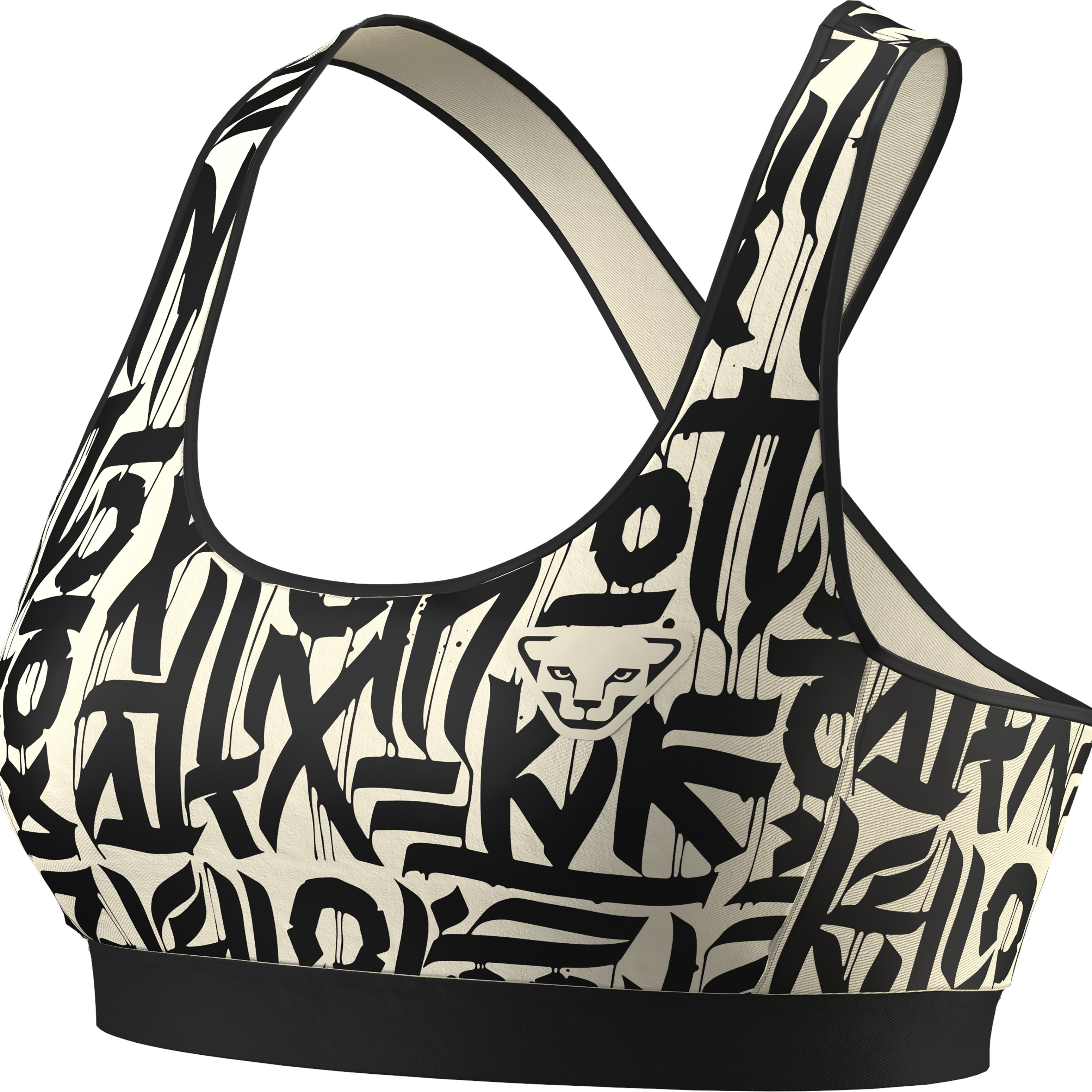 Podprsenka Dynafit Alpine Graphic Bra W overcast Barva: krémová / černá, Velikost: XS