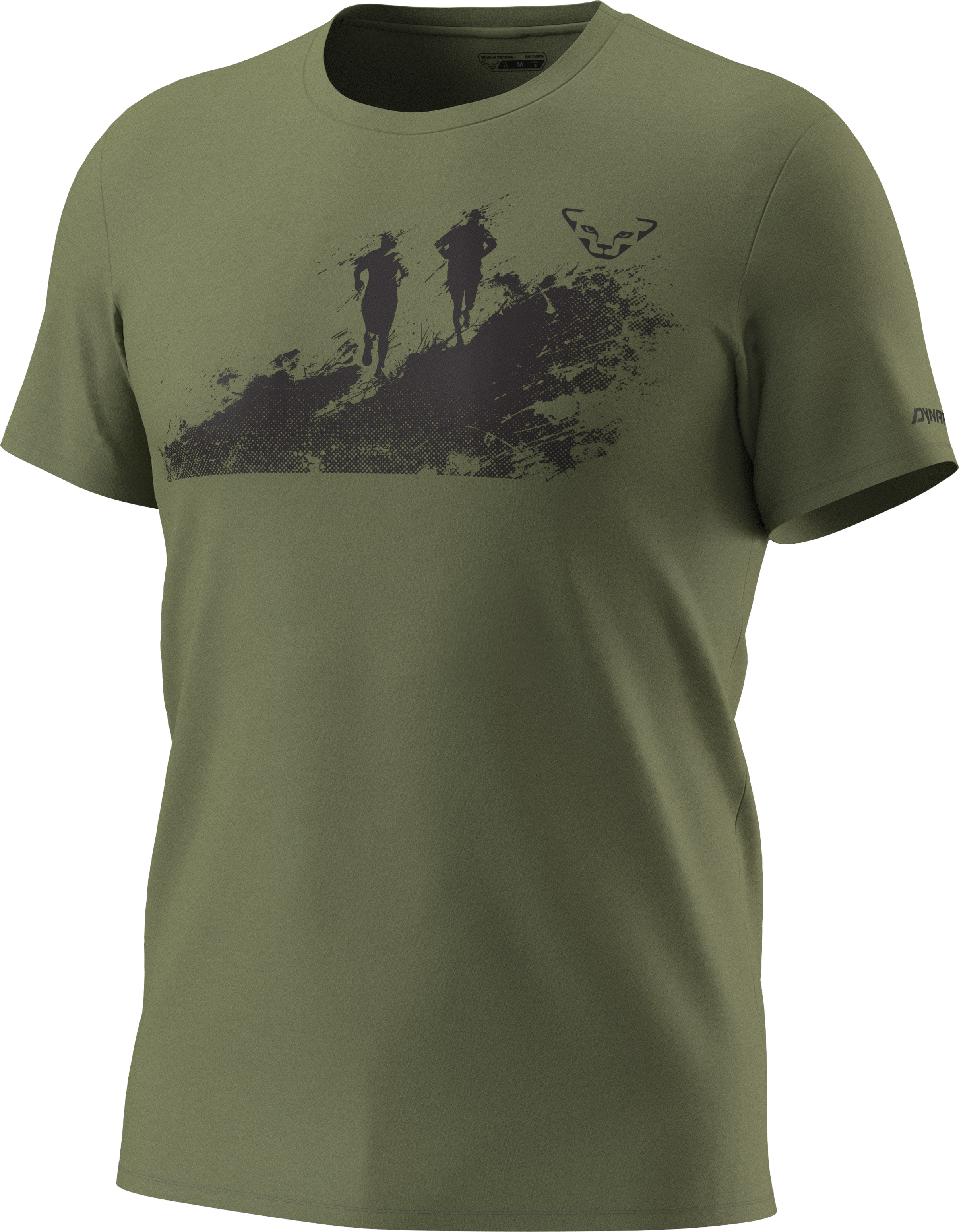 Triko Dynafit Graphic Cotton S/S TEE military green/runners Barva: zelená, Velikost: XXL