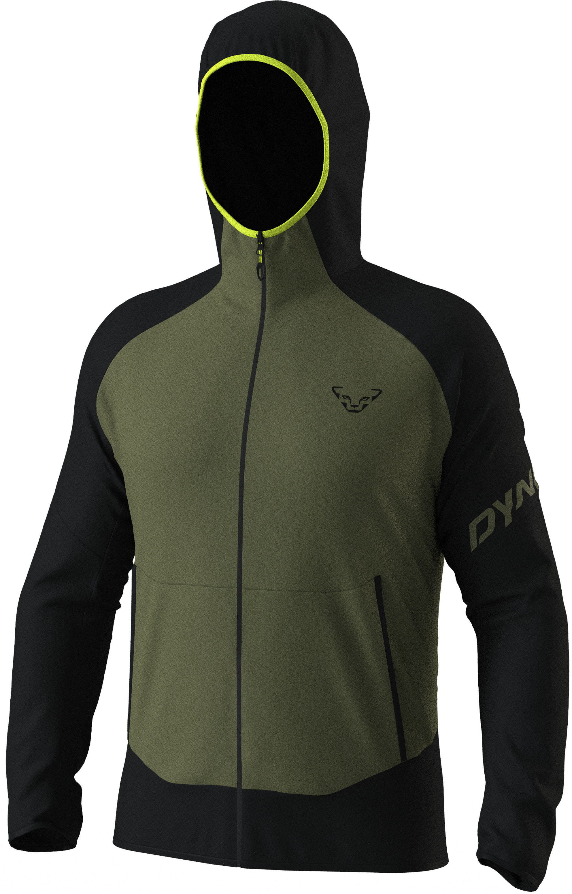 Mikina Dynafit Transalper Light PTC Hoody black out/military green Barva: zelená / černá, Velikost: S