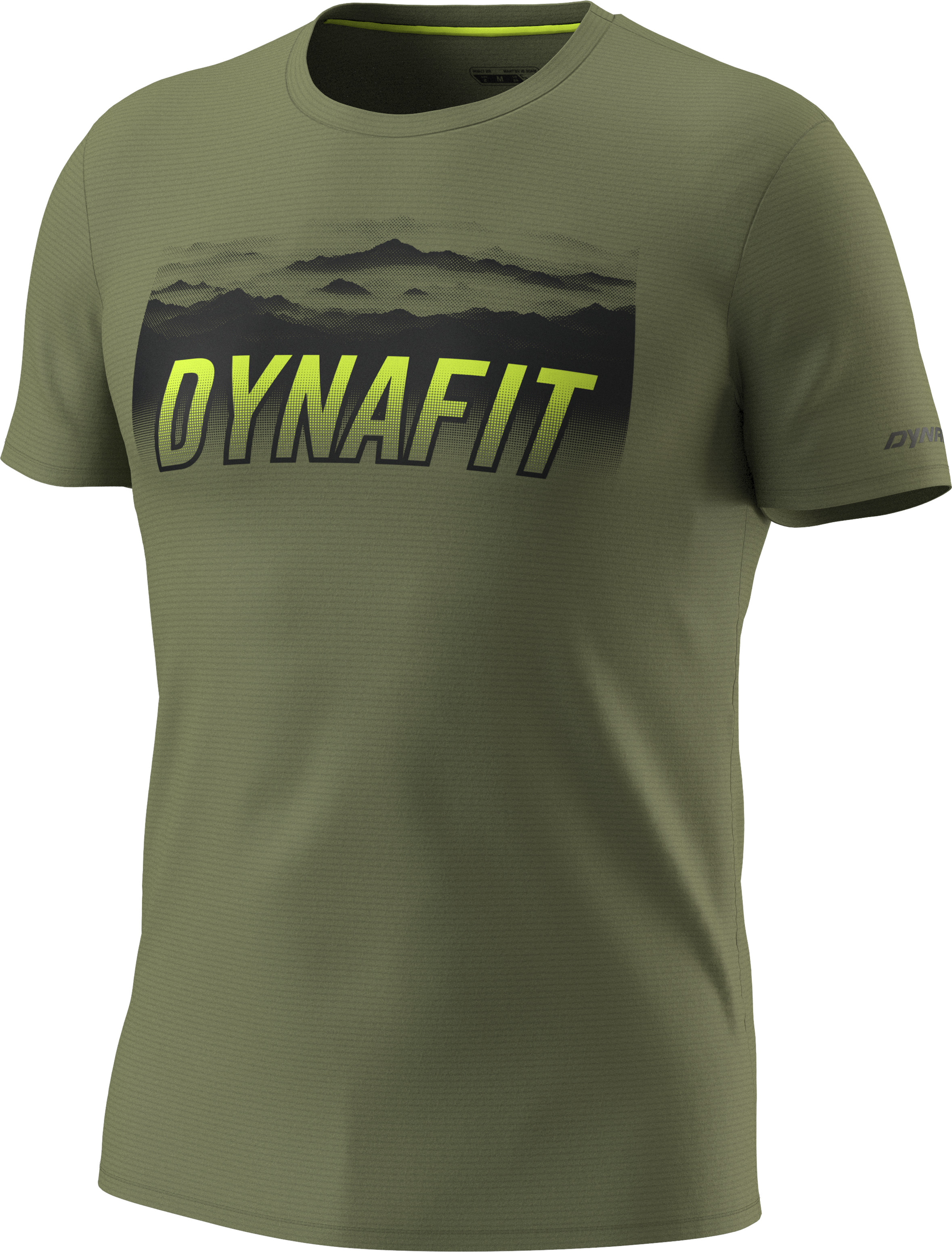 Triko Dynafit Transalper Graphic S/S Tee military green Barva: zelená, Velikost: S
