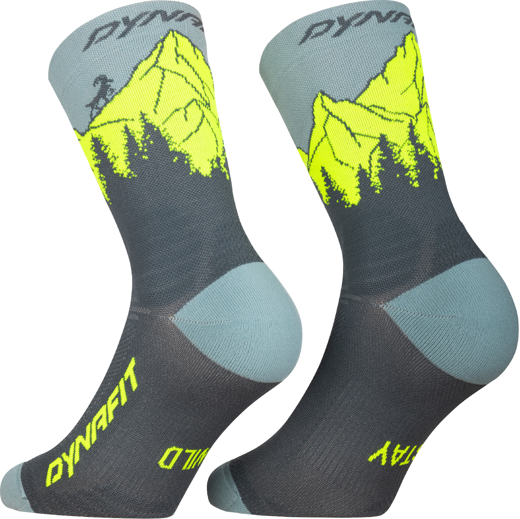 Ponožky Dynafit Traverse Crew cinder/ultra yellow Barva: žlutá / šedá, Velikost: 35-38