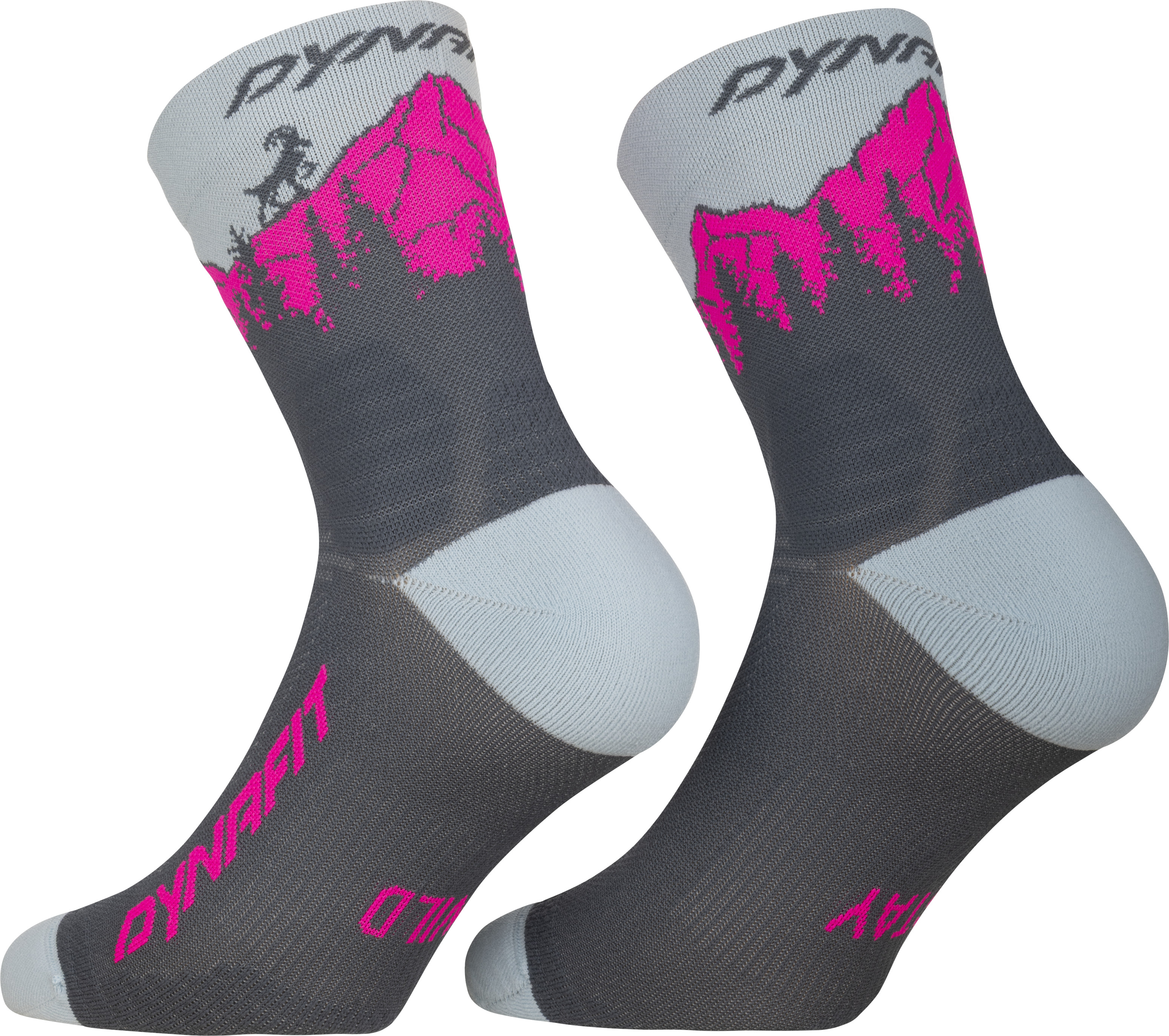 Ponožky Dynafit Traverse Mid cinder/pink glo Barva: růžová / šedá, Velikost: 43-46