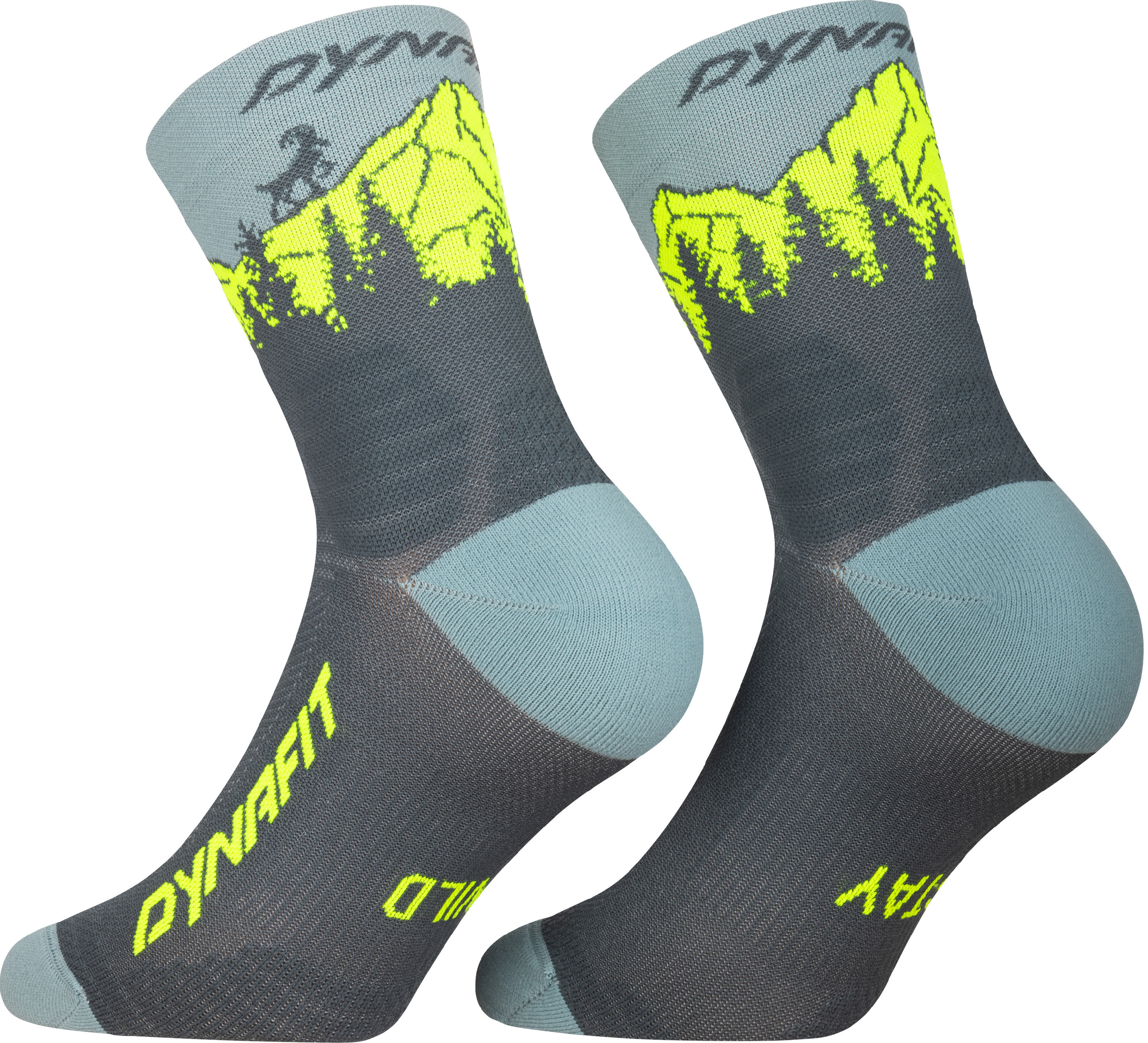 Ponožky Dynafit Traverse Mid cinder/ultra yellow Barva: žlutá / šedá, Velikost: 35-38