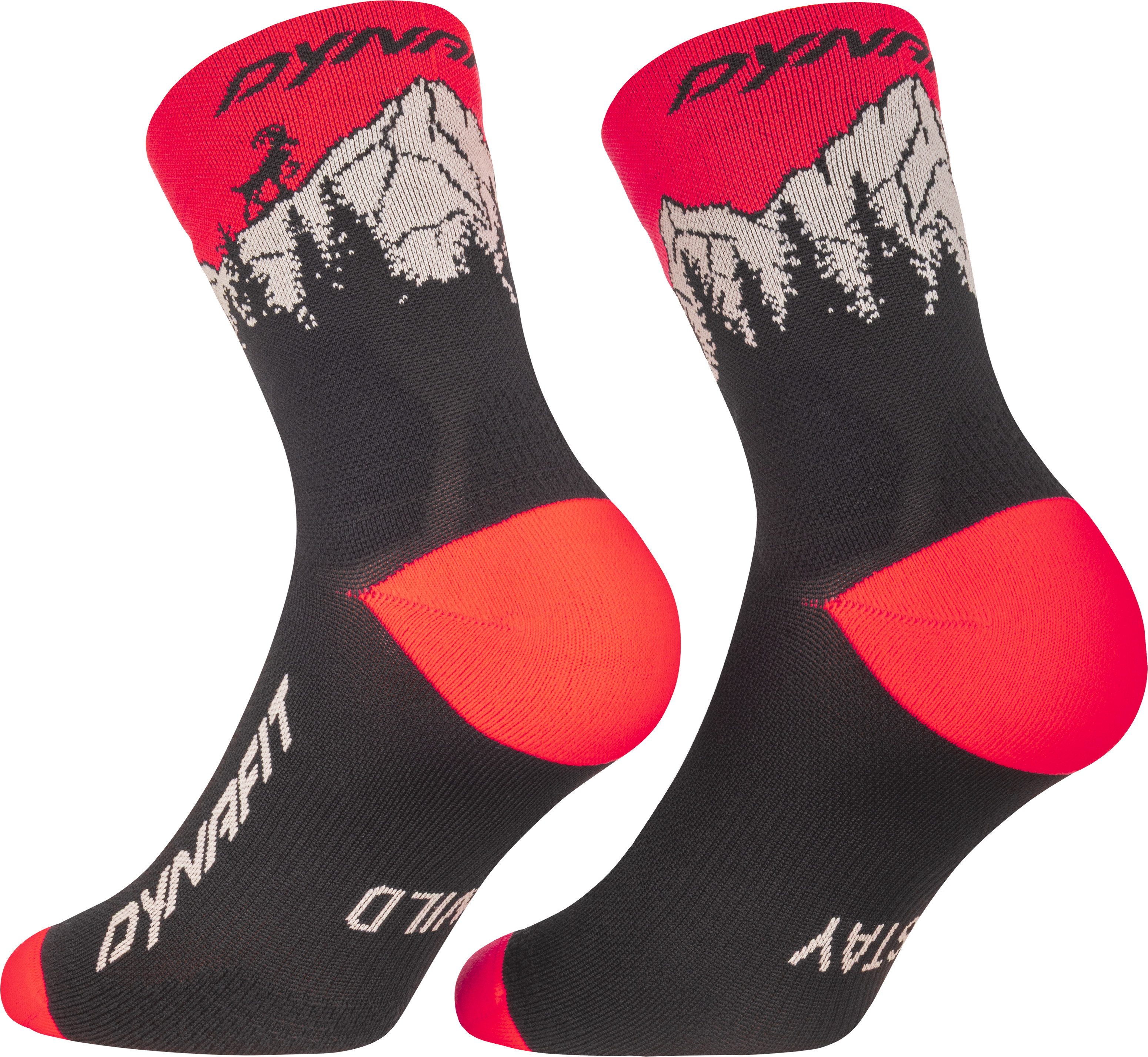 Ponožky Dynafit Traverse Mid black out/ultra coral Barva: korálová / černá, Velikost: 35-38
