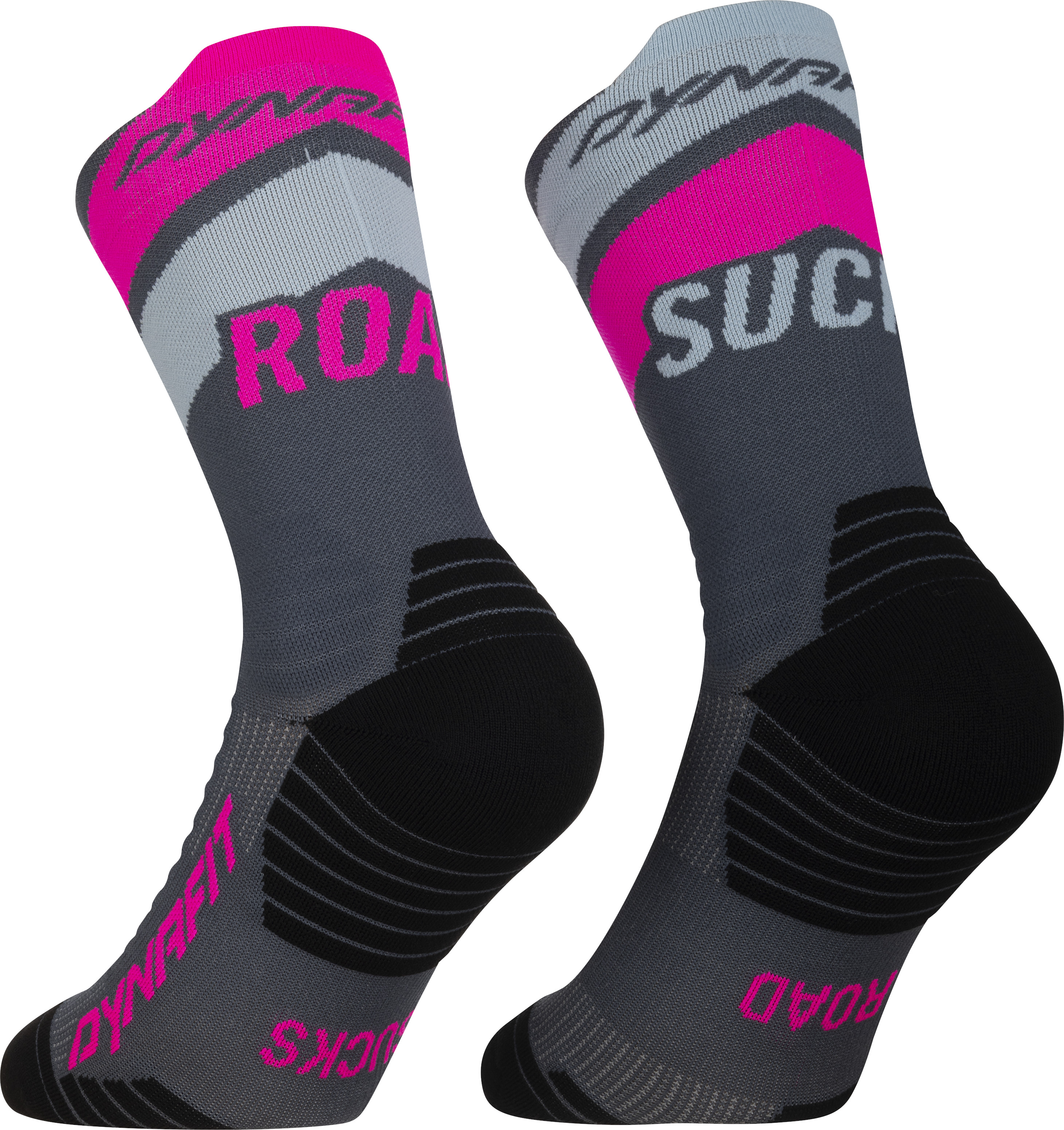 Ponožky Dynafit Ultra Crew cinder/pink glo Barva: růžová / šedá, Velikost: 35-38