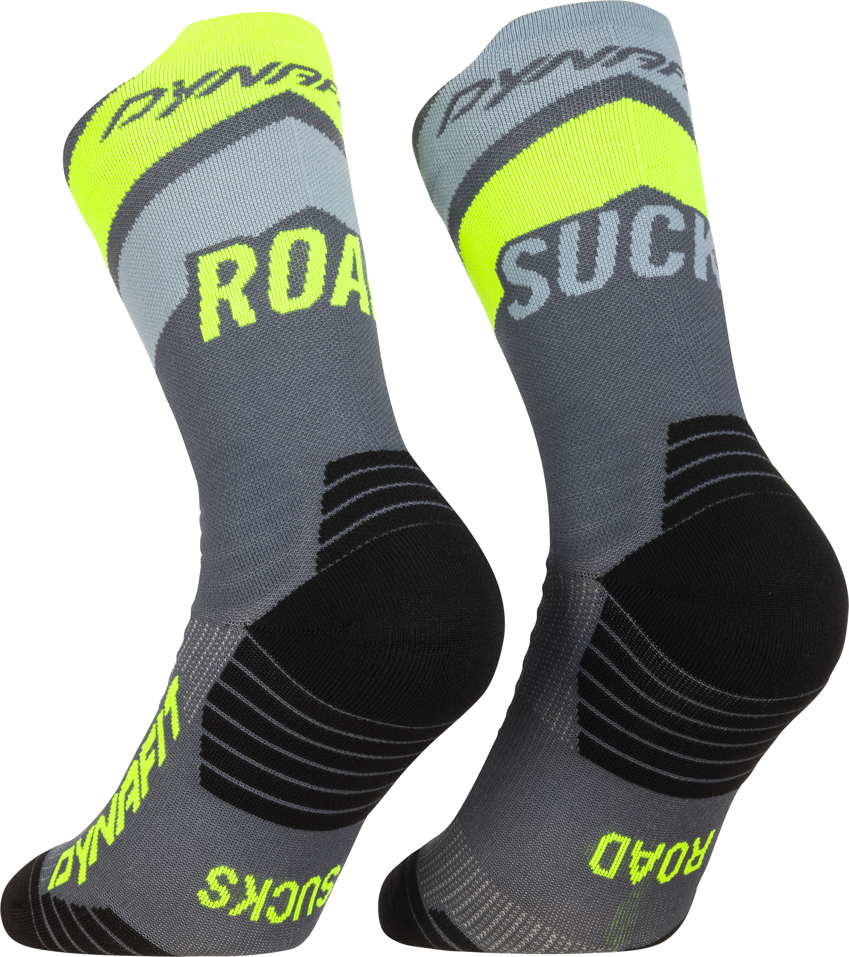 Ponožky Dynafit Ultra Crew cinder/ultra yellow Barva: žlutá / šedá, Velikost: 35-38
