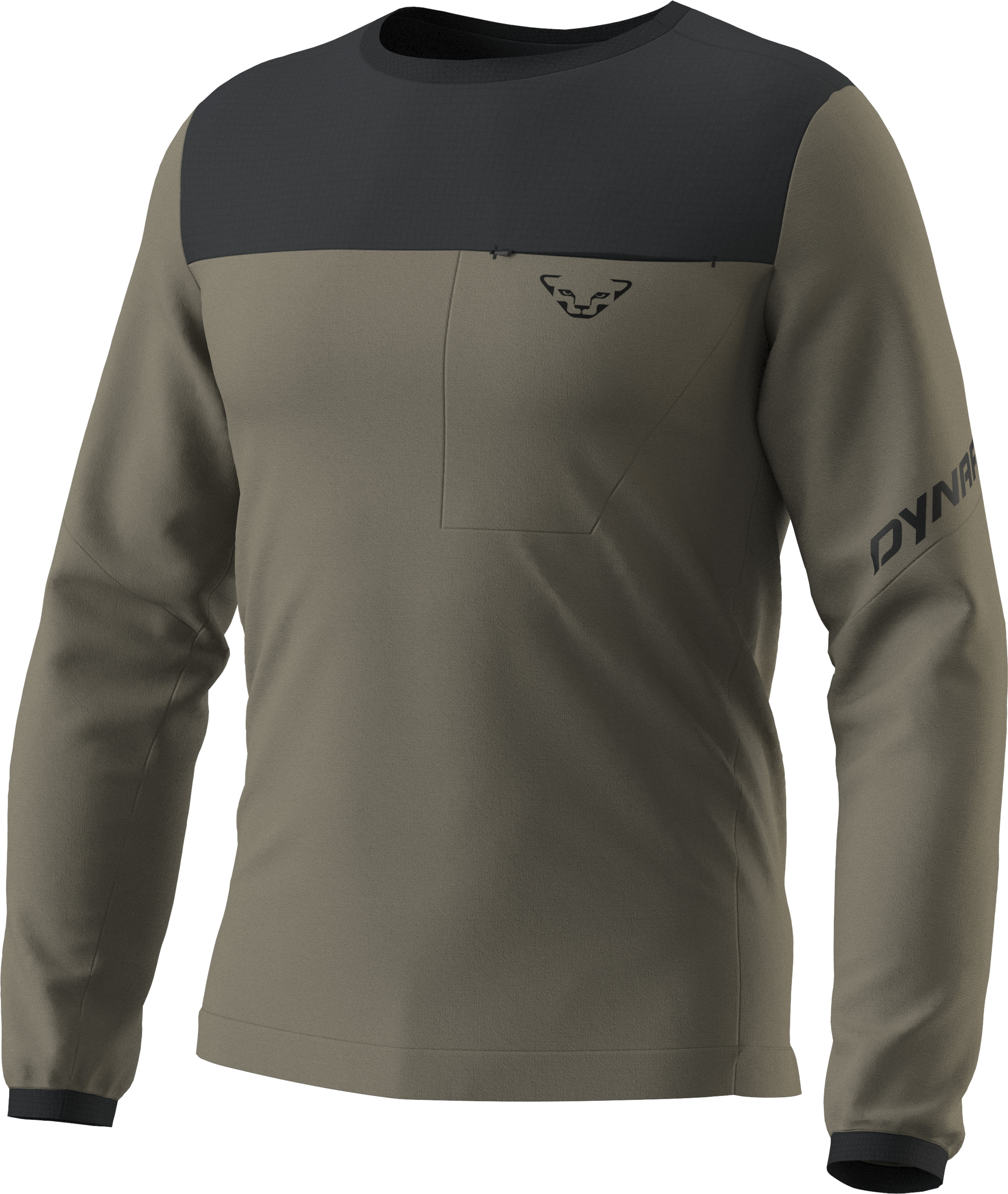 Mikina Dynafit Traverse DST Pullover fallen rock Barva: khaki / černá, Velikost: M