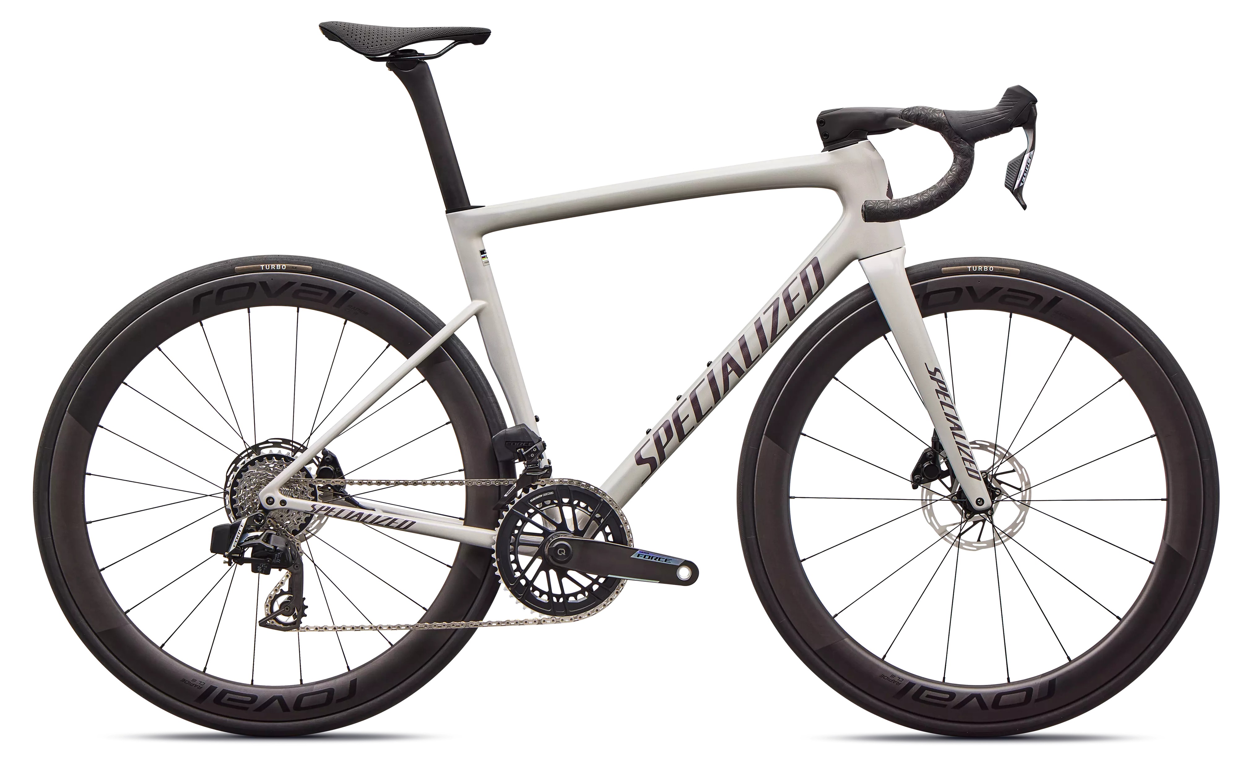Specialized Tarmac Tarmac SL8 Pro SRAM gloss dolomite metallic/nebula metallic Barva: bílá, Velikost: 56 cm