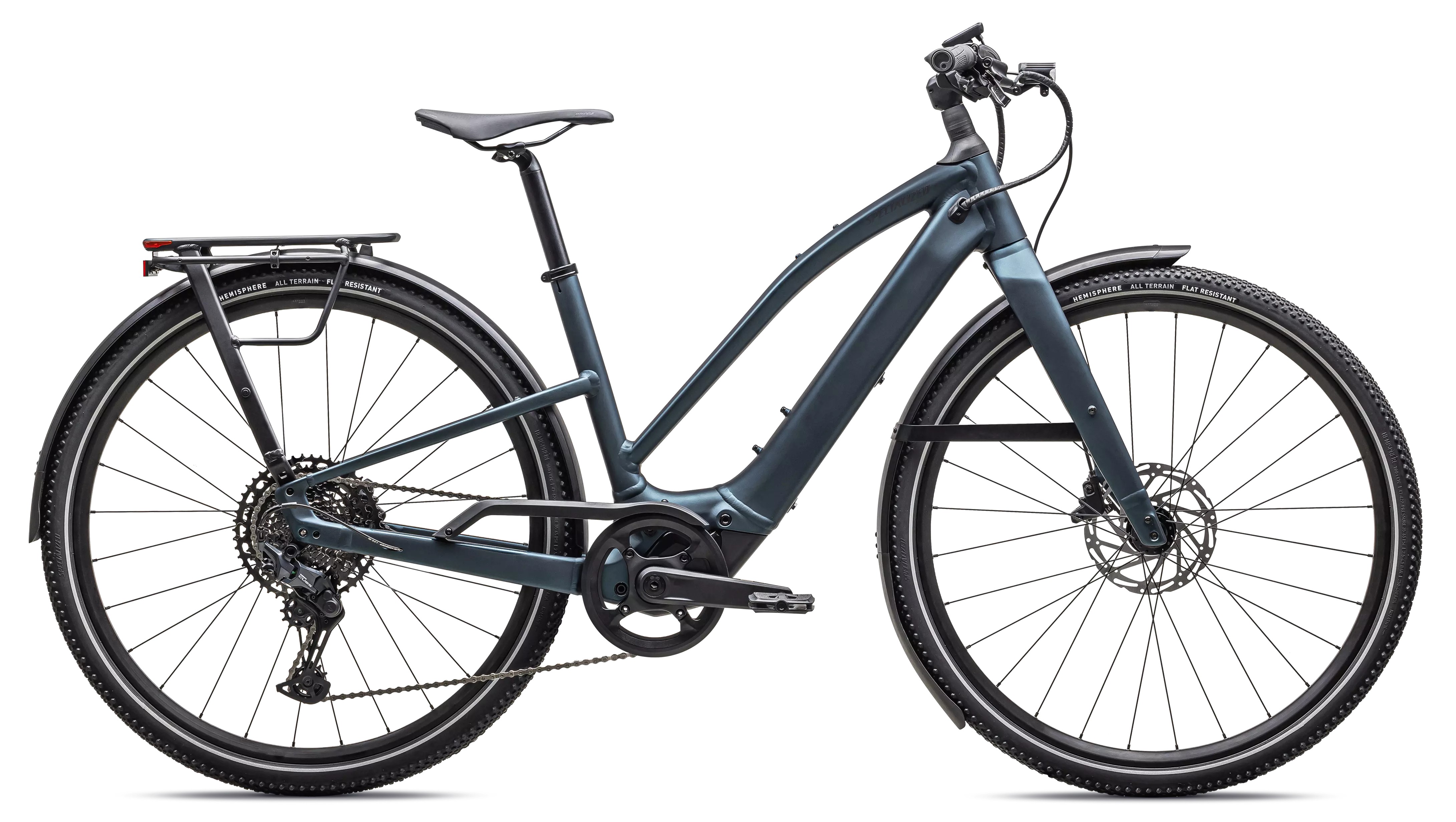 Specialized Turbo Vado SL 2 5.0 Step-Through EQ satin deep lake metallic/black Liquid metal frost Barva: modrá, Velikost: S