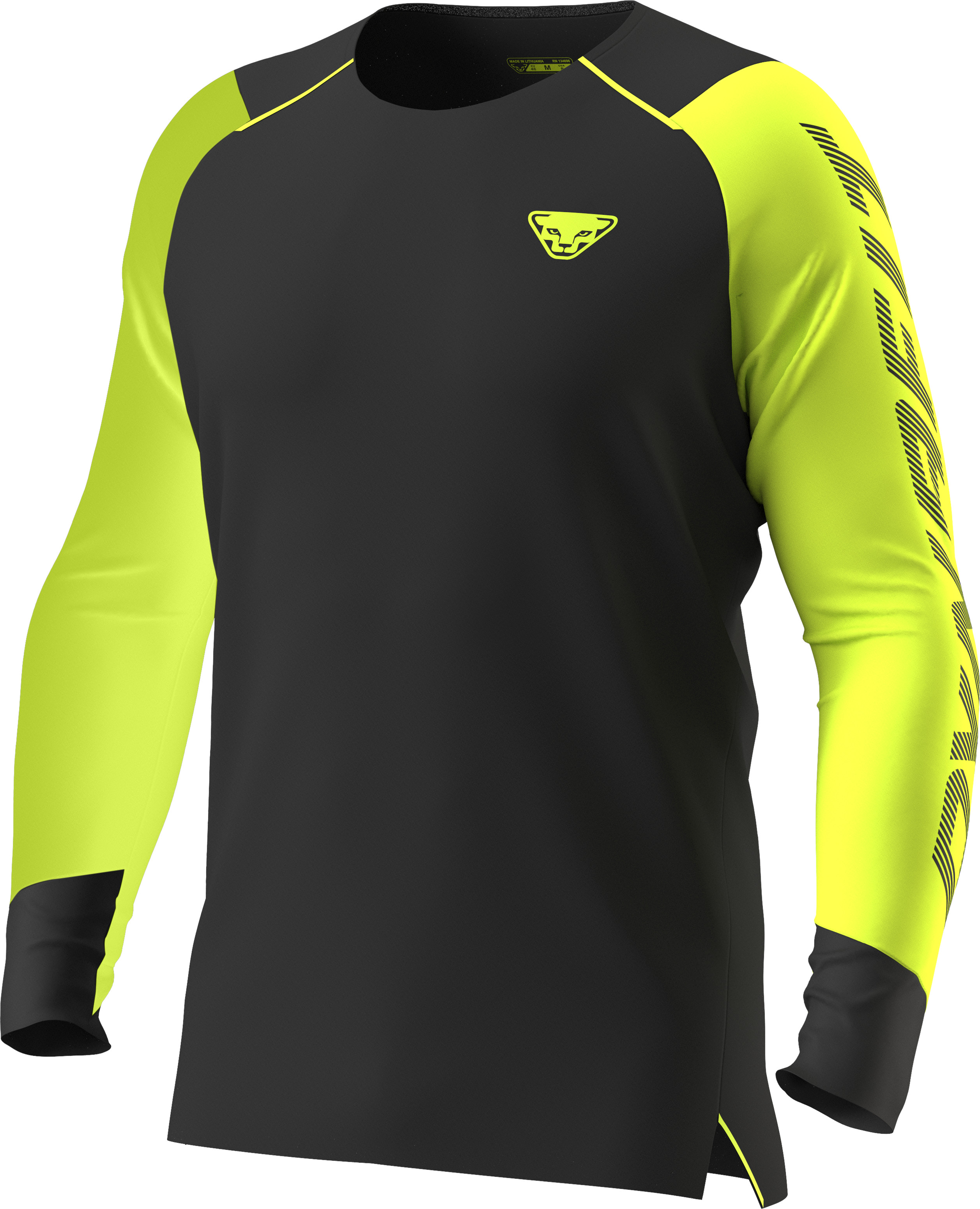 Tričko s dlouhým rukávem Dynafit DNA ultra yellow Barva: černá / žlutá, Velikost: S