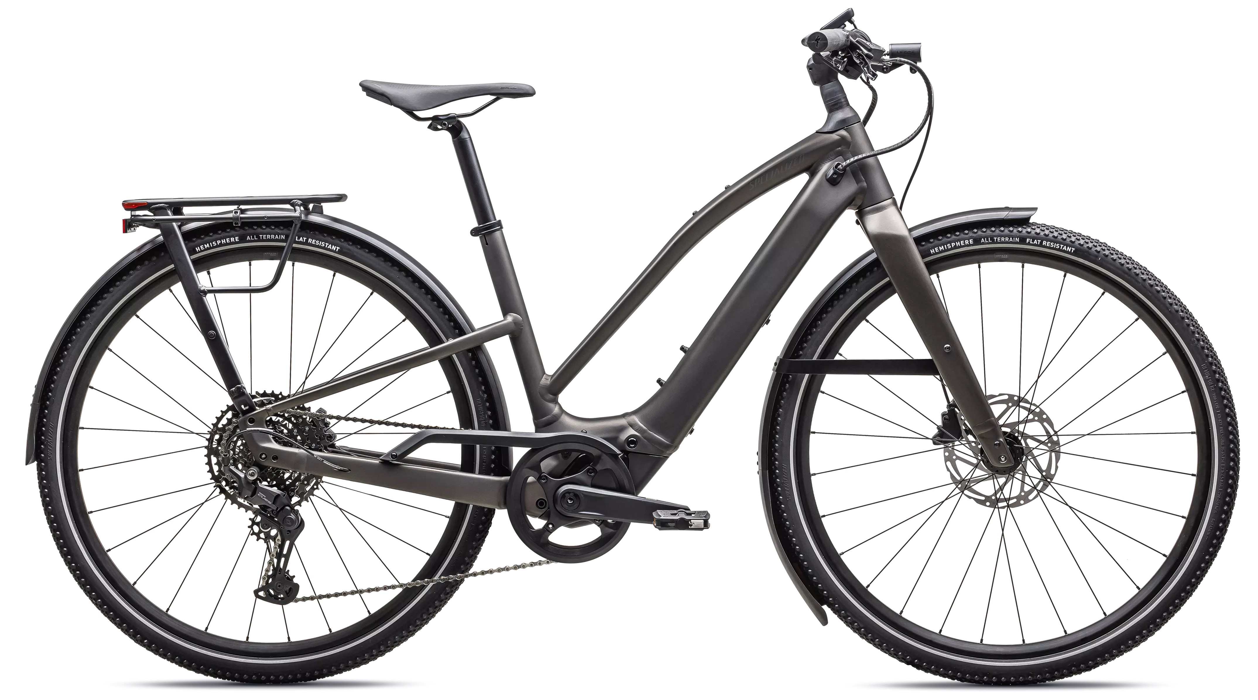 Specialized Turbo Vado SL 2 4.0 Step-Through EQ satin gunmetal/smoke frost Barva: šedá, Velikost: M
