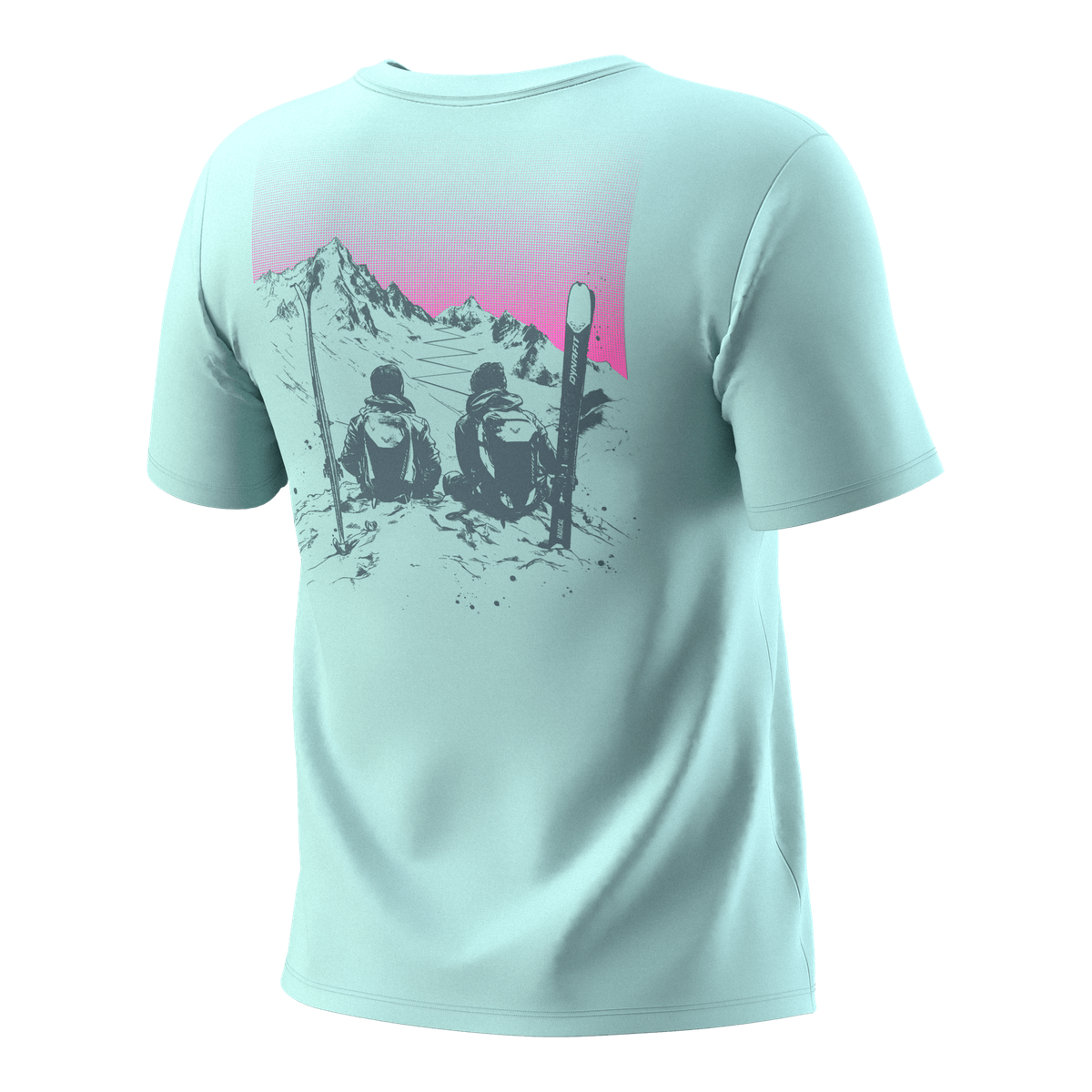 Dámské tričko Dynafit Back Graphic Cotton cloud blue Barva: Cloud Blue, Velikost: S