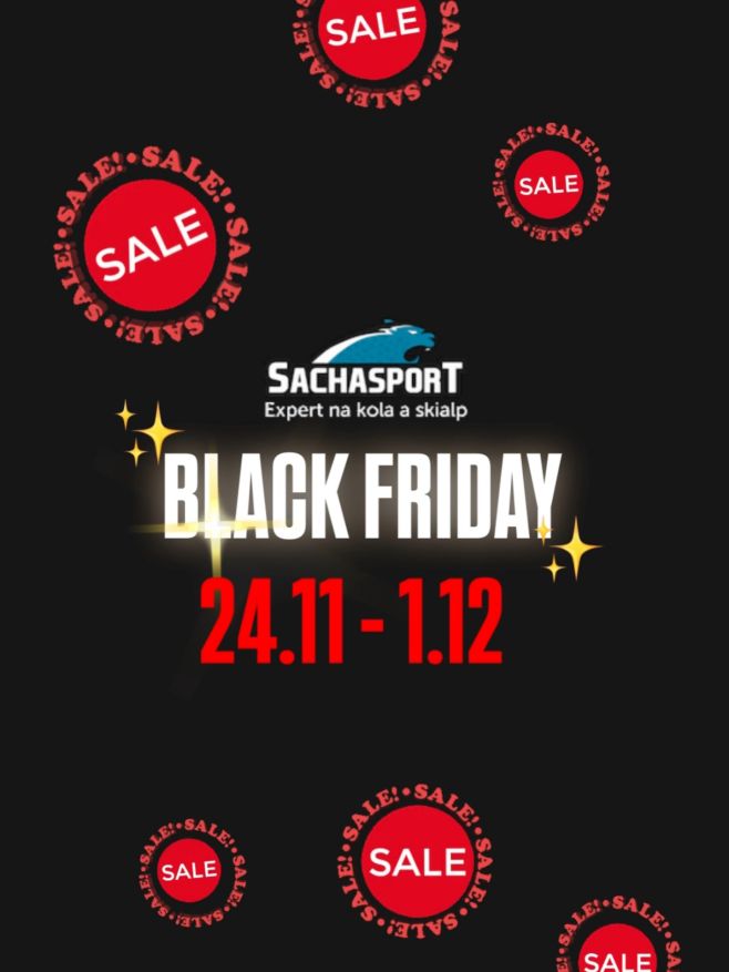 🖤 BLACK FRIDAY je tady! 🖤 A u nás v Sachasportu to bereme ve velkém – slevy až 60 % na vybrané kousky! 🤯🔥